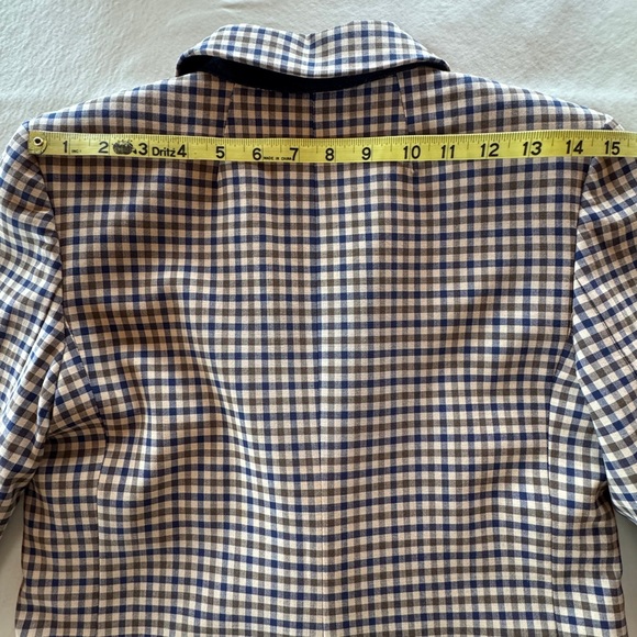 J.Crew Alfie Blazer Italian Stretch Wool Honey Plaid (Sz 0P) - Picture 13 of 17